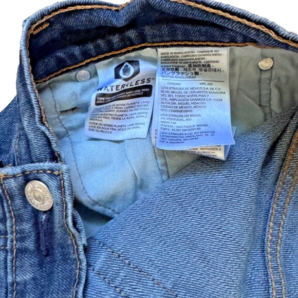 Levi's 511 Dark Blue Washed Denim Slim Fit Men's Jeans 33x32 - Picture 4 of 4